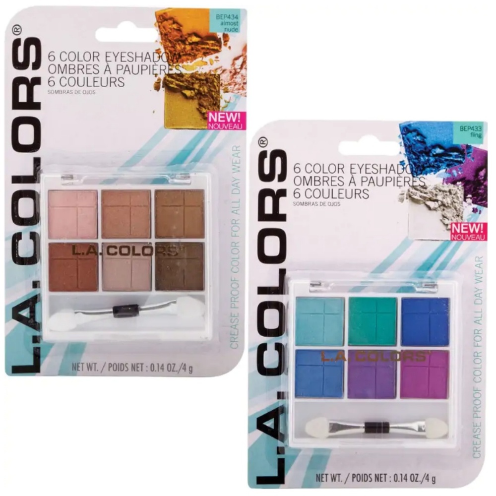 2 packs L.A. Colors 12-Colors Eyeshadow Palette